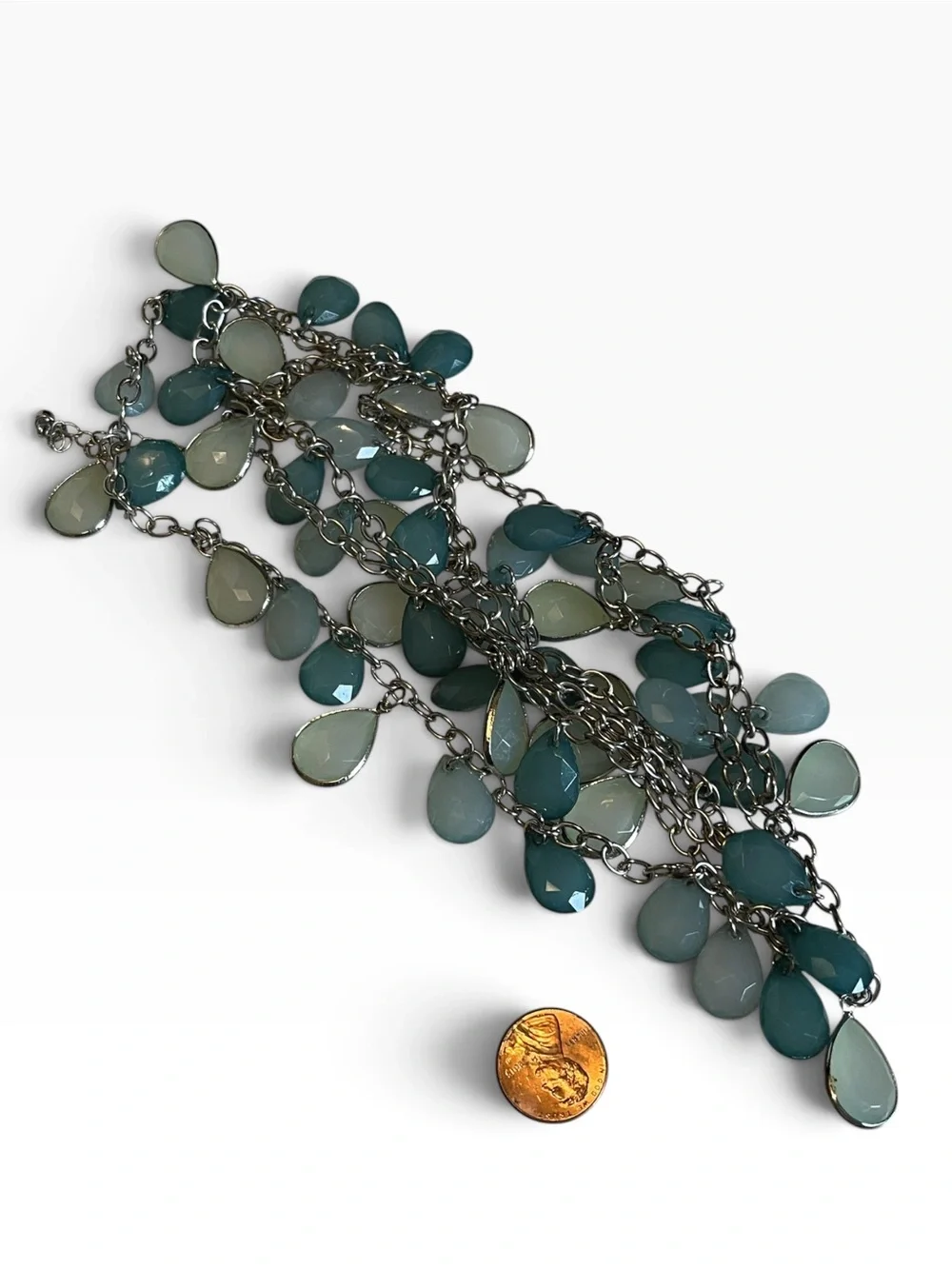 🍭5 for $20🍭 Charming Charlie Acrylic Teardrop Double Layer Necklace CC X